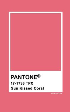 pantone's sun kissed coral color is shown