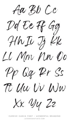 cursive font and numbers with the lower letters