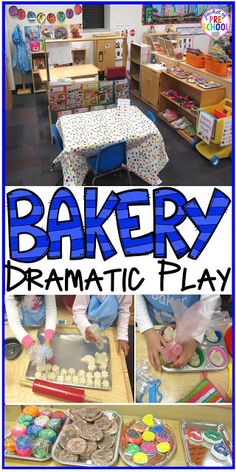 there are pictures of different activities in the classroom that include baking, crafts and play