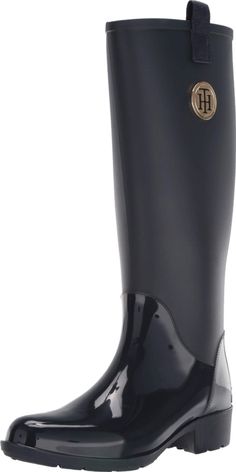 PRICES MAY VARY. Hardware-gold finish Tall shaft rain boot Tommy Hilfiger Rain Boots, Metal Branding, Rain Boot, Pull On Boots, Tommy Hilfiger Women, Pull Tab, Gold Finish, Rain Boots, Womens Boots