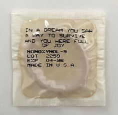 a piece of paper with a message on it that reads in a dream you saw and you were full of joy