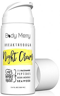 Amazon.com: Body Merry Breakthrough Night Cream – Anti-Aging Face Moisturizer with Niacinamide, Peptides and Hyaluronic Acid – Cruelty Free Skin Care for Fine Lines and Wrinkles, 3.4 oz : Beauty & Personal Care Best Night Cream, Anti Aging Night Cream, Irish Moss, Cream Moisturizer, Baking Soda Shampoo, Korean Skincare Routine, Pregnancy Safe Products, Acne Spots, Dry Sensitive Skin