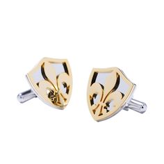 PRICES MAY VARY. **Elegant Design:** Cufflinks feature a classic fleur-de-lis symbol with a modern twist. The 3D design adds depth and sophistication, making them perfect for formal or business attire. **Crafted for Durability:** Made from two-layer stainless steel, these cufflinks are built to last. The gold-colored fleur-de-lis adds a touch of luxury, while the stainless steel shield base ensures long-lasting wear. **Unique Combination:** The combination of the iconic fleur-de-lis and the shield shape creates a one-of-a-kind design that will surely turn heads. **Complete Presentation:** Arrives in a beautiful cufflink box, making it the perfect gift for any man who appreciates timeless style. A complimentary jewelry cleaning cloth is also included for easy care. **Excellent Value:** Thes Brooch Diamond, Cufflink Box, Jewelry Cleaning, Cufflink Set, Box Making, The Shield, Business Attire, Cuff Links, Gold Pearl