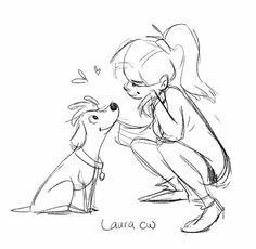 @lauracatrinelle on Instagram Dog Pose Drawing, Dog Poses Reference Photo, Person With Dog Reference, Dog Reference Drawing, Labrador Character Design, Person Holding Dog, Walking A Dog Drawing, Character Design Dog, Cute Dog Character Design