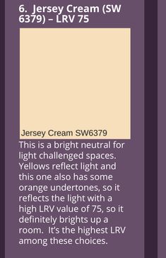 the color scheme for jersey cream sw79