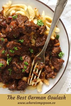 the best german goulash is served with pasta