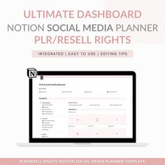 the ultimate social media planner for bloggers to use on their laptop or desktop computer