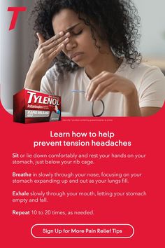 Learn how to help prevent tension headaches from TYLENOL®! Messy Bob Hairstyles, Tension Headache, Low Carb Dinner Recipes, Health Knowledge, Low Carb Dinner, Chronic Fatigue, Rib Cage, Ways To Save, Headache