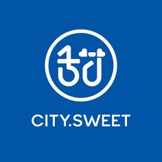 the city's sweet logo on a blue background