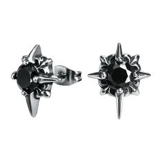 PRICES MAY VARY. Made of 316L Stainless Steel/ AAA Grade Cubic Zircon/ Stone, Lead & Nickle Free, Eco-friendly, Hypo-allergenic and Durable. Variety Cool Design Including Dragon Claw, Sword, Lion, Cross, Crown, Feather, etc for Your Choosing. Perfect for Gothic, Punk, Biker, Hip-Hop or Rock’ Fan. High Polished Comfortable To Wear. So Exquisite Post Earrings Can Show Your Personality and Charming. Bar Thickness: 18G(0.9mm), Bar Length: 10mm. Stone Size: 7mm-16mm, Pls Check Pictures for Different Black Punks, Stud Earrings For Men, Gothic Earrings, Vintage Punk, Wedding Party Jewelry, Estilo Punk, Stud Jewelry, Square Earrings Studs, Square Stud