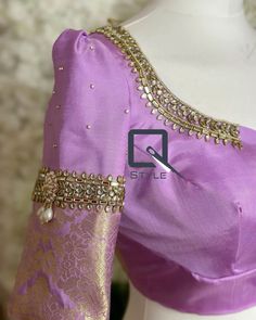 Thread Work Embroidery Blouse, Aari Work Saree, Thread Work Embroidery, Maggam Designs, Model Blouse