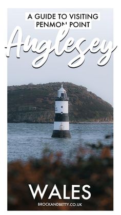 an image of a lighthouse in the water with text overlaying it that reads, a guide to visiting penguin point angles