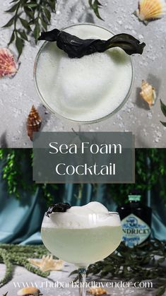 Ocean Theme Cocktail, Hendricks Neptunia Gin Cocktails, Salty Cocktails, Cocktail Foam, Seabreeze Cocktail, Ocean Cocktail, Fish Cocktail, Brunch Bar, Lemon Top