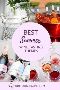 the best summer wine tasting themes to try out in your home or office, including bottles and glasses