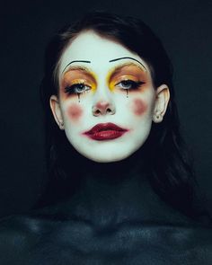 Marionette Tattoo, Funky Makeup, Pierrot Clown, Drag Make-up, Drag Makeup, Unique Makeup, Fx Makeup, Clown Costume, Halloween Inspo