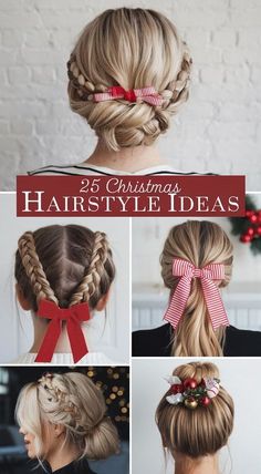 Short Hair Christmas Hairstyles, Christmas Hairstyles For Short Hair, Christmas Hairstyles For Women, Fun Braids, Holiday Braids, Short Hair Afro, Feminine Pixie Cuts, Christmas Party Hairstyles, Short Pixie Bob