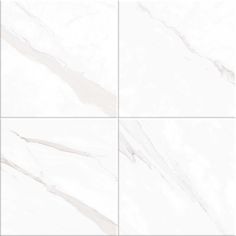 white marble tiles with different shapes and sizes on each one side, in four squares