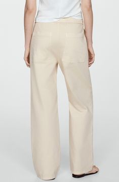 Go for a laid-back look in these light and drapey cotton-twill pants made with a comfy pull-on waist and full-length wide legs. Elastic/drawstring waist Front slant pockets; back patch pockets 100% cotton Machine wash, line dry Imported Cotton Wide Leg Pants With Pull-on Style, Chic Cotton Wide Leg Pants With Pull-on Style, Neutral Cotton Wide Leg Ankle-length Pants, Neutral Cotton Wide Leg Pants, Summer Neutral Wide Leg Cotton Pants, Ankle-length Neutral Wide Leg Cotton Pants, Relaxed Cotton Wide Leg Ankle-length Pants, Relaxed Cotton Ankle-length Wide Leg Pants, Relaxed Ankle-length Cotton Wide Leg Pants