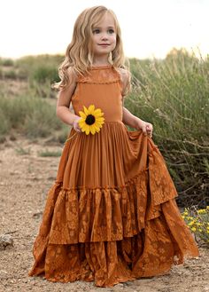 *NEW* Catrin Dress in Marigold – Joyfolie Boho Flower Girl, Chiffon Long Dress, Chiffon Lace Dress, Flower Girl Wedding, Girls Long Dresses, Girls Lace Dress, Cotton Long Dress, Dresses Baby, Chiffon Dress Long