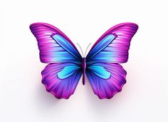 Butterfly Tattoo - Unleash Your Natural Beauty Pink Baterflay, Butterfly Drawing Purple, Butterfly Flower Drawing Color, Pink Purple Blue Butterfly Tattoo, Butterfly Images Printable Colorful, Butterfly Tattoo Design, Unique Expressions, Flower Background Design, Dragon Flys