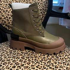 Platform Lace Up Boot Army Green Qupid Shoes, Moto Boots, Future Fashion, Lace Up Boots, Army Green, Lace Up, Women Shoes, Boots, Lace