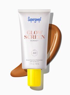 A cult beauty favorite that hydrates skin & primes for makeup with a radiant glowy finish in four flexible shades. Glowscreen SPF 40 Sunrise / 1.7 fl. oz. Supergoop Glowscreen, Tinted Sunscreen, Skin Prep, Glowy Makeup, Broad Spectrum Sunscreen, Makeup Primer, Brightening Serum, Beauty Awards, Spf Sunscreen