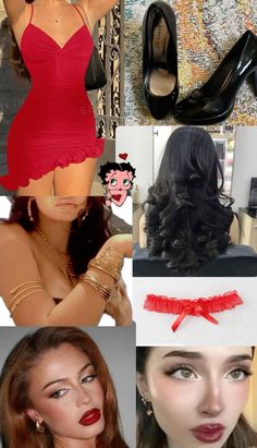 a collage of photos with different types of women's clothing and accessories on them