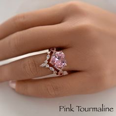 3.00ct Heart Engagement Ring Set, Infinity Heart Ring With Fitted Chevron Band , Heart Diamond Ring Set, Wedding Ring Set - Etsy Forever Bride Rings, Pink Ring Set, Pink Sapphire Heart Ring, Rose Gold Heart Engagement Ring, Heart Shape Wedding Rings, Wedding Rings Heart Shaped, Girly Engagement Ring, Pink Heart Diamond Ring, Heart Stone Ring