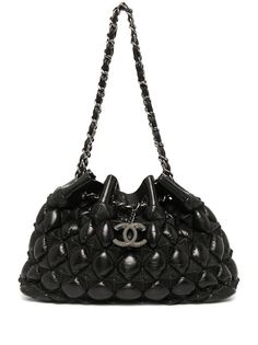 CHANEL Pre-Owned 2009 Metiers d'Art Shoulder Bag - Farfetch Unique Chanel Bag, Chanel Limited Edition Bag, Chanel Cambon Bag, Black Designer Bag, Bag With Charms, Black Chanel Bag, Quilting Bag, Vintage Dior Bag, Chanel Shopping Bag