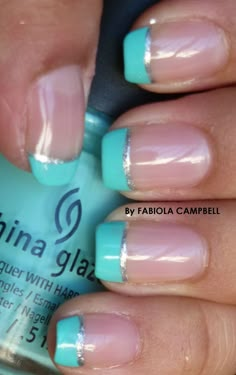 MInt French Nails                                                                                                                                                                                 More French Manicure Designs, Smink Inspiration, Super Nails, Manicures Designs, Prom Nails, Fancy Nails, Manicure E Pedicure, French Manicure