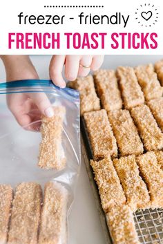 Easy Make Ahead Breakfast For Kids, Meal Prep Kids Breakfast, Smart Lunch Ideas, Freezable Breakfast Ideas, Make Ahead Kids Breakfast, French Toast Sticks Freezer, Freezer French Toast Sticks, Breakfast You Can Freeze, Prepare Ahead Breakfast