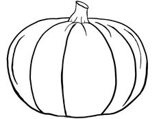 a black and white drawing of a pumpkin with the top half cut out to look like it