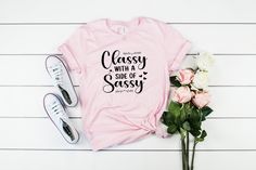 Classy With A Side of Sassy Shirt, Shirts With Sayings, Unisex Shirt, Women Shirt, Sarcasm Shirt, Funny Shirt, Saying Tee, Mom Shirt HOW TO ORDER: 1. Please, Check and Review all Photos. 2. Select Your T-Shirt Color/Size and Text Color from drop-down menus. 3. Choose Your Quantity as much as you want. 4. Type your design color. 5. Click "Add To Cart". 6. Click "Proceed to check out" 7. When you check out, you can add a note to the seller for any request For multiple items go back to the listing Origami T Shirt, Sassy Shirts, Tea Shirt, Family Tees, Grandma Shirts, Emergency Room, Awareness Shirt, Nursing Shirts, Party Shirts