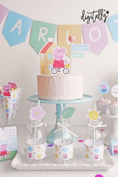 Digital Files | Instant Download | Party Bundle or Sold Separately | Printable Peppa Pig Birthday Party, Peppa Pig Birthday Decor Peppa Pig Cupcake Topper, Peppa Pig Party Decorations, Peppa Pig Cupcakes, Peppa Pig Cake Topper, Pig Cupcakes