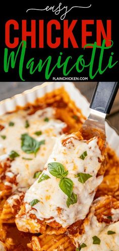 the best chicken manicotti recipe is made with fresh basil and mozzarella cheese