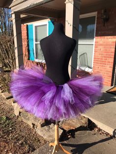 "This listing includes a very full adult all one length tutu with a mix of lavender, purple and plum mixed in to create an awesome blend of color! This listing is for waist sizes up to 34 1/2\" can be made larger if interested contact me for a special listing. Other colors also available we are always up to a challenge to create that perfect tutu to finish off the look you are going for! Tutu pictured is the 6-12\" length range with a tutu length is 12\". Tutu can be all one length or the dual l Fitted Purple Skirt For Costume, Purple Skirt For Halloween Costume Party, Purple Party Tulle Petticoat, Purple Tulle Petticoat For Party, Fitted Purple Petticoat For Party, Fitted Purple Tutu Dress For Costume, Purple Tulle Tutu Dress For Costume Party, Fitted Lavender Tulle Tutu Dress, Fitted Purple Tulle Skirt