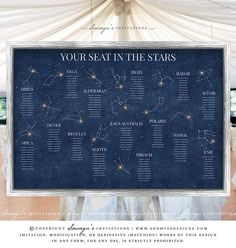 the seating chart for an event with stars on it