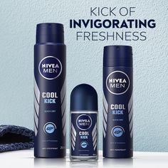 Anti-Perspirant Deodorant - Nivea Cool Kick Anti-Perspirant Deodorant Spray For Men Instantly Protects You From The Effects Of Sweat And Body Odour. Nivea Body Spray, Body Spray For Men, Nivea Men, Mens Deodorant, Liquid Laundry Detergent, Anti Perspirant, Antiperspirant Deodorant, Deodorant Spray, Body Odor