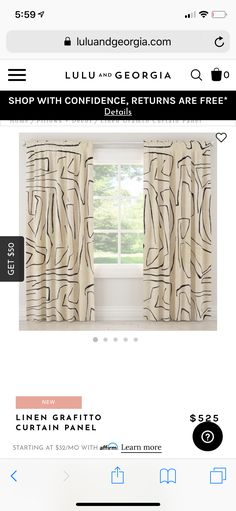 the screen shot shows an open window with curtains on it and other items for sale