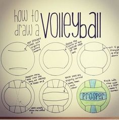 how to draw a volleyball ball