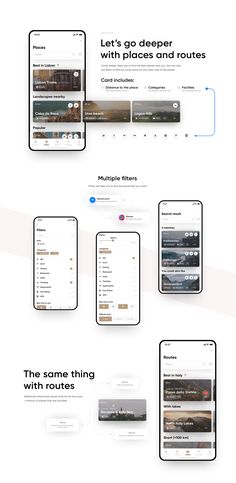 the landing page for an app that is designed to look like it has multiple screens