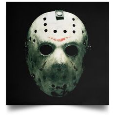 an image of a mask with blood on it's face and the words friday 13th