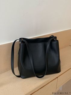 BagForLove - Contemporary Square Bag: Minimalistic Design Black Bucket Bag With Single Shoulder Strap, Minimalist Square Bucket Bag With Large Capacity, Black Square Satchel With Single Shoulder Strap, Simple Square Bag, Simple Square Bags, Square Bucket Bag With Single Shoulder Strap, Square Bucket Bag With Single Shoulder Strap For Everyday, Square Everyday Bucket Bag With Single Shoulder Strap, Simple Square Shoulder Bag With Adjustable Strap