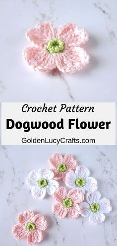 crochet pattern for dogwood flower