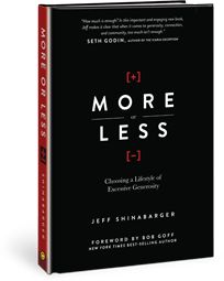 the book cover for more less by jeff schnappel, with an image of a