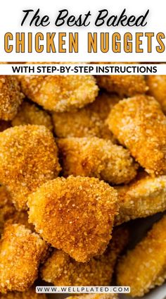 the best baked chicken nuggets with step - by - step instructions