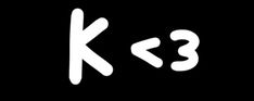 the letters k and 3 are in white on a black background that appears to be part of a computer program