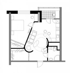 the floor plan for a small apartment