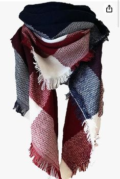 Wonder Agio Womens Warm Long Shawl Winter Wraps Large Knit Triangle scarf Blanket Scarf Outfit, Long Shawl, Winter Wrap, Winter Shawl, Triangle Shawls, Chunky Blanket, Cashmere Accessories, Cozy Scarf, Chunky Knit Blanket