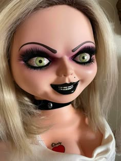 Tiffany Valentine Costume Makeup, Tiffany Chucky Makeup, Bride Of Chucky Makeup Tutorial, Tiffany Makeup Chucky, Tiffany Chucky’s Bride Costume, Tiffany Valentine Makeup, Tiffany From Chucky, Eye Makeup Halloween, Chucky And Tiffany Images